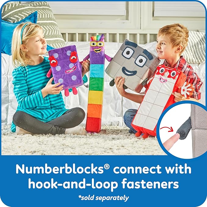 hand2mind Numberblock Nine Playful Pal, Plush Figure Toys, Numbers for Toddlers, Preschool Math Learning Toys, Stuffed Animal Plushies, Counting Blocks, Soft Stuffies, Kids Birthday Gifts