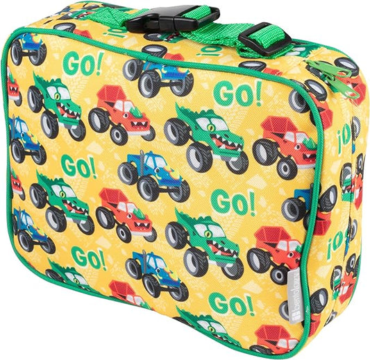 Bentology Lunch Bag for Boys- Kids Insulated Durable Lunchbox Tote Fits Bento Boxes, Containers, Jars & Water Bottles- Reusable School Lunch Sleeve w Clip on Handle- Keep Food Hotter or Colder Longer