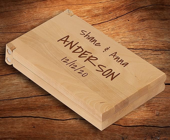 Customized Mancala Board Game with Personalized Wood Folding Board 50 Glass Stones Marble Custom Engraved Game Set for Birthday, Family Game Night