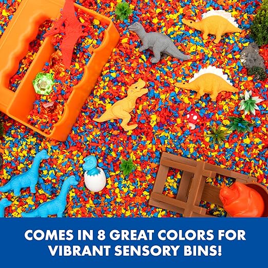 Educational Insights Pluffle® Mini 8-Pack - Sensory Bin Foam Set, No Mess Alternative to Sand Toys & Slime for Toddlers, Fun Sensory Table Filler for Home or Classroom, Gift for Kids Ages 3+