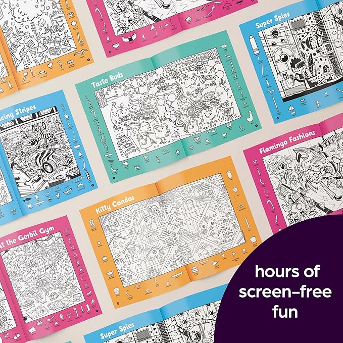 Highlights Hidden Pictures 2026 Activity Books for Kids Ages 6 and Up, 4 Puzzle Books Packed with Hidden Object Fun, Coloring Pages, and Seek and Find Fun
