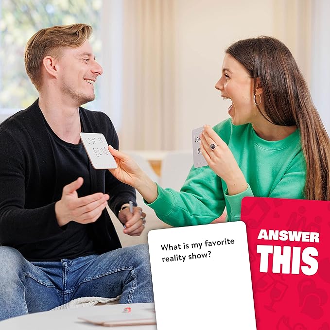 Answer This - Do You Really Know Your Partner? - Couples Game for Adults - 150 Fun & Interactive Conversation Cards for Date Night, Game Night or Valentines – Great Anniversary or Engagement Gift