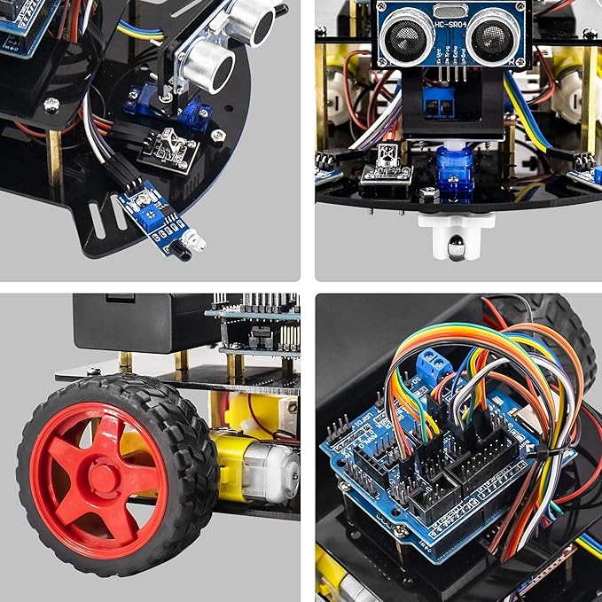 Smart Robot Car Kit,2WD Remote Control Car Compatible with Arduino IDE with Tutorail