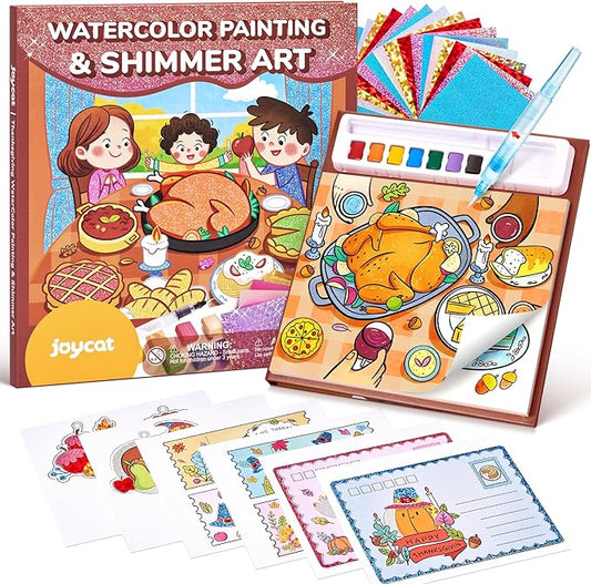 JoyCat Paint with Water Coloring Books, Art & Craft Activity, Princess No Mess Art for Kids Ages 4-8, Craft Kits & Supplies, DIY Creative Activity, Presents for Girls & Boys (Thanksgiving)