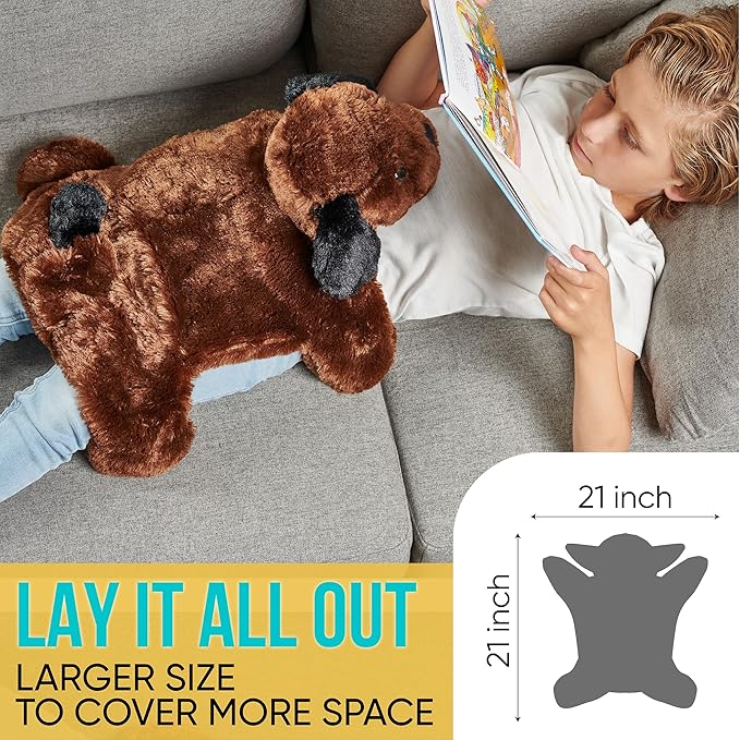 FRIENDLY CUDDLE Weighted Lap Pad for Kids 5 lbs. Sensory Weighted Stuffed Animals Lap Blanket for Kids Adults with Sensory Processing Disorder (Bella)