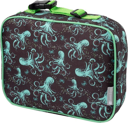 Bentology Lunch Bag for Boys- Kids Insulated Durable Lunchbox Tote Fits Bento Boxes, Containers, Jars & Water Bottles- Reusable School Lunch Sleeve w Clip on Handle- Keep Food Hotter or Colder Longer