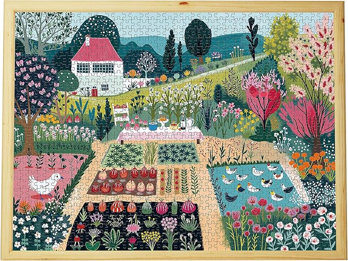 Jigsaw Puzzles for Adults 1000 Pieces, Spring Village Life Puzzle, Colorful as Home Wall Decor for Family Challenging Games