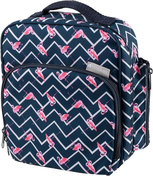 Kids Insulated Lunch Box w Snack Pocket & Expandable Water Bottle Holder For Girls- Waterproof Lunchbox Tote Keeps Food Hotter or Colder Longer - Reusable Back to School Bag Fits Most Bento Containers