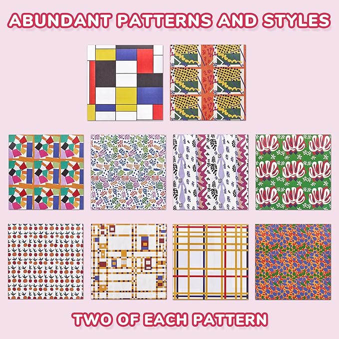 Origami Paper 6x6 Inches - 50 Sheets - Vintage Masterpiece Oil Painting & Impressionist Art, Double-Sided Folding Paper for Adults, Artists & Kids - Ideal for Scrapbooking, Card Making and Crafts