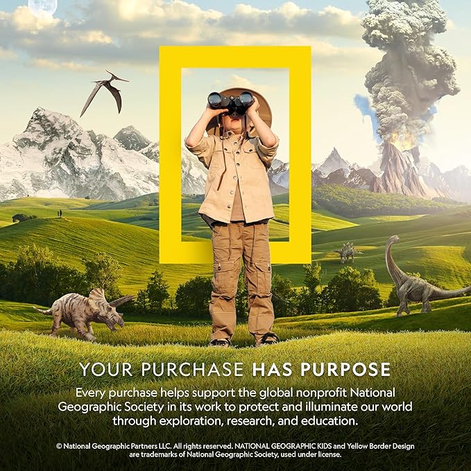 NATIONAL GEOGRAPHIC Dino Fossil Dig Kit & Dinosaur Book for Kids- Excavate a Replica Dinosaur Tooth Fossil and Study Paleontology with a Full-Color Dinosaur Activity Book for Kids (Amazon Exclusive)