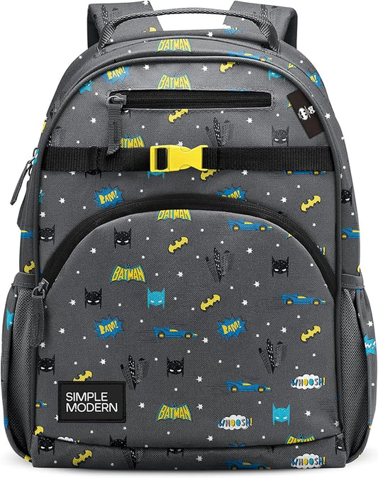 Simple Modern Large DC Comics Batman Kids Backpack for School Girls and Boys | Elementary Backpack for Teen | Fletcher Collection | Kids - 16" tall | Batman POW!