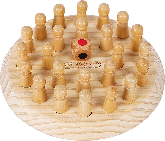 TOWO Wooden Memory Toys for Children - Family Board Games for Kids and Adults -Wooden Mind Games Educational Toys for 3 Years Old
