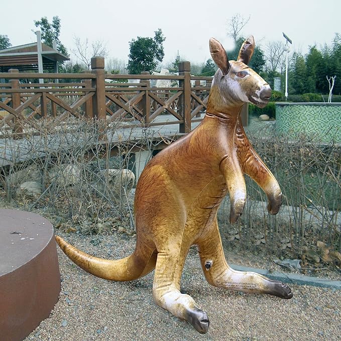 Jet Creations Kangaroo Inflatable 40"L x 30"H – Aussie Joey Blow Up Animal Toy for Kids Ages 3+; Safari & Birthday Party, Holiday, Fall & Halloween Decor, Yard Display, VBS, Photo Prop, 1 PC