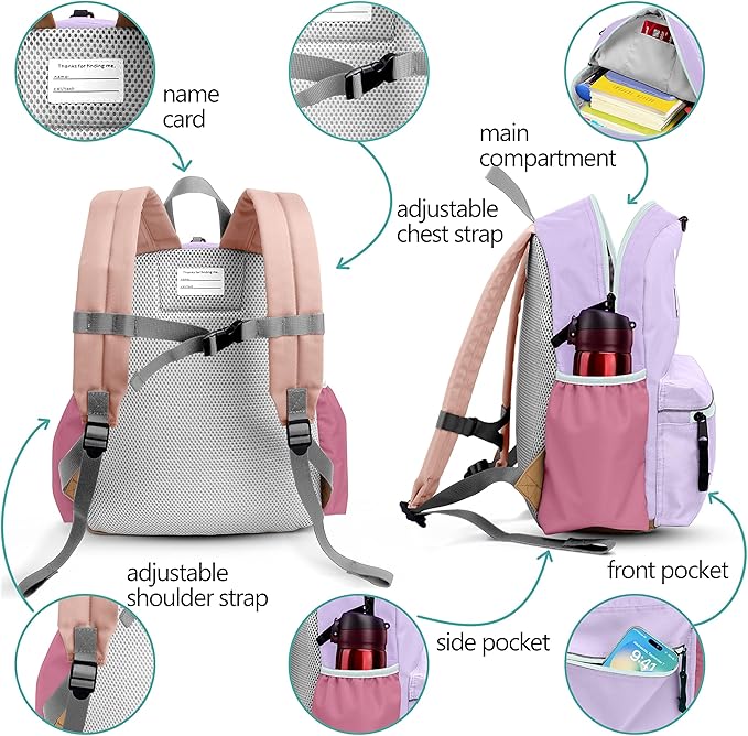 Preschool Toddler Backpack For Boys Girls, School Mini & Travel, Small Kids Child Backpacks, Kindergarten Elementary bag, 12" H, 2-4