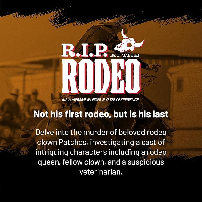 Hunt A Killer: R.I.P at The Rodeo, Solve The Murder of a Rodeo Clown in an Immersive True Crime Experience, A Halloween Mystery Party Game for Adults and Great Ideas, for Ages 14+