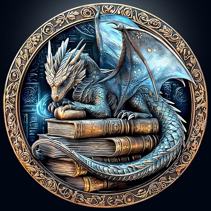 Round Puzzles for Adults 1000 Pieces, Hard Difficult Challenging Puzzles for Adults, Ancient Dragon Jigsaw Puzzles 1000 Pieces for Seniors, 3D Visual Flat Puzzle (26.6 x 26.6in)