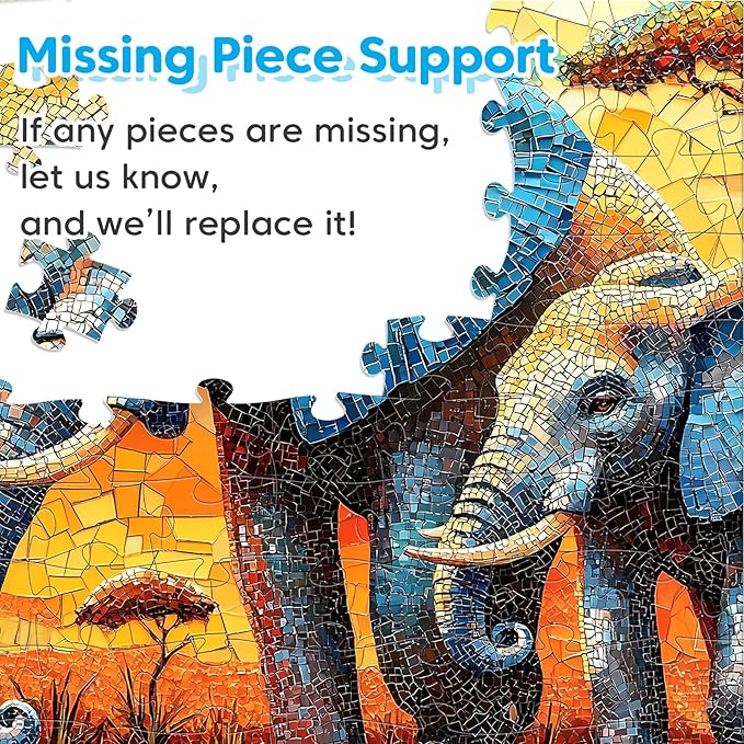 4-Pack Puzzles for Kids Ages 6-8 8-10 Year Old - Elephants, Farm, Beach, Dogs, Large Piece Puzzles for Seniors, 100 Pieces Jigsaw Puzzle for Kids Ages 4-6, Learning Educational Toys
