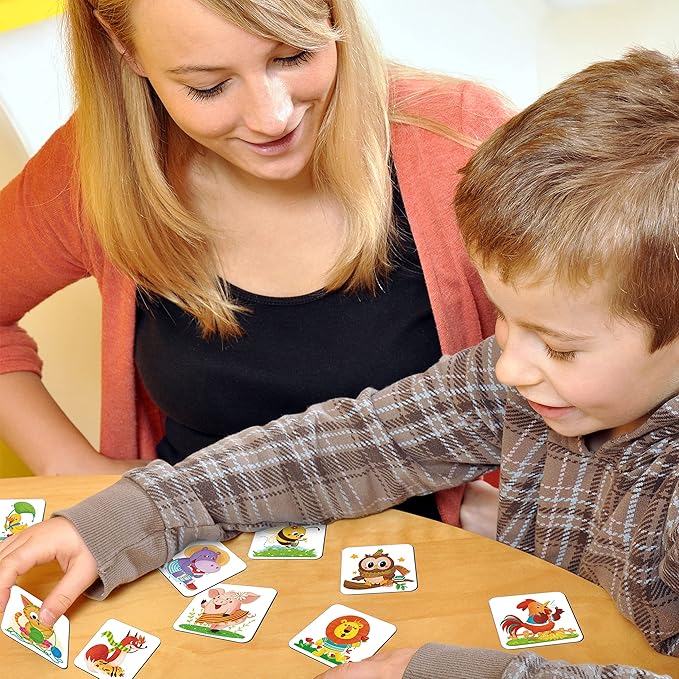 Memory Matching Game, 72 PCS Animals Matching Cards for Toddlers 36 Designs Memory Cards Educational Learning Toys for Preschool 4 5 6 Years Old