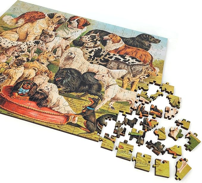 Wooden Jigsаw Puzzle for Adults - Uniquely Shaped Pieces - Made in The USA by FoxSmartBox - 306 Pieces - Furry Friends