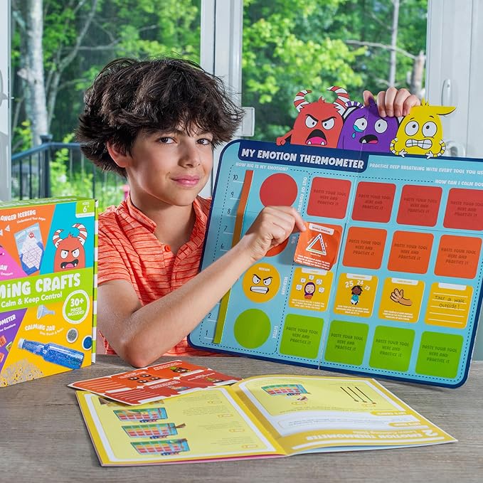 Open The Joy Calming Crafts Kit for Kids - Mindfulness Art Activities, DIY Stress Relief Projects, and Sensory Play for Emotional Wellness - Ages 4 and Up