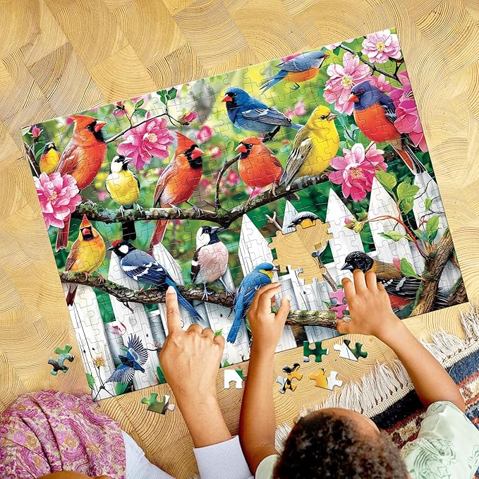 300 Pieces Jigsaw Puzzles for Adults–Morning Serenade Birds Puzzle for Adults Children Elderly–Recycled Paper Puzzle 300 Pieces–Glossy, Sturdy Pieces Challenging Family Game Great Gift Idea,20.5x15in