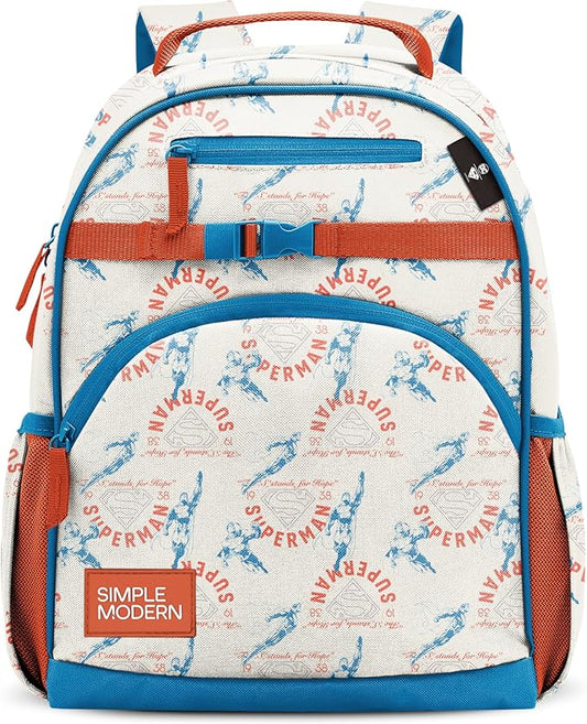 Simple Modern Medium DC Comics Superman Toddler Backpack for School Girls and Boys | Kindergarten Elementary Kids Backpack | Fletcher Collection | Kids - 15" tall | Superman Stand for Hope