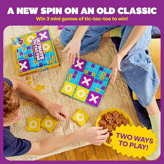 What Do You Meme? Ultimate Tic Tac Toe™ by Relatable, Fun Board Games for Family Gatherings, Great Games for Kids 8+, Includes 1 Board, 41 Mini X's, 40 Mini O's, 5 Large X's, 5 Large O's