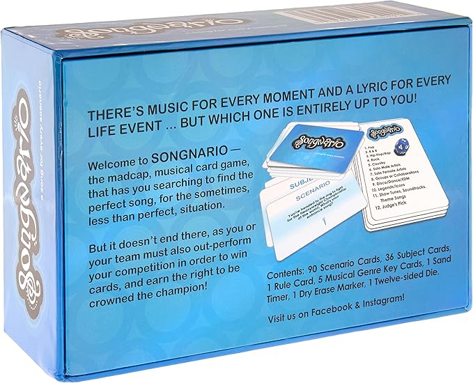 A Song for Every Scenario | Impress The Judge to Win The Card | Music Based | Multi-Generational | Family Friendly | Party Game | Great for Groups