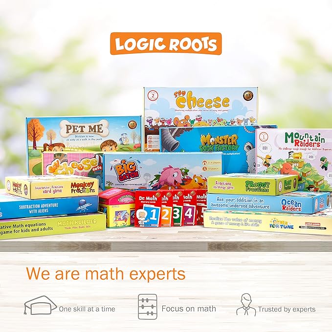 Froggy Fractions Math Games for Fourth Grade and up, 24 Fraction Manipulatives 72 Proper, Improper, and Mixed Fractions Card, Stem Toys for 10 Year Olds and Up