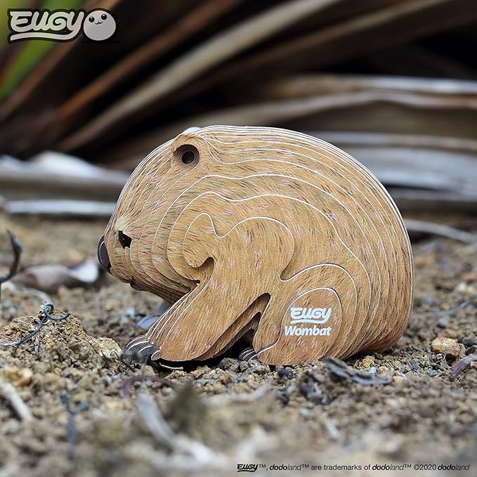 EUGY Wombat 3D Puzzle, 36 Piece Eco-Friendly Educational Toy Puzzles for Boys, Girls & Kids Ages 6+