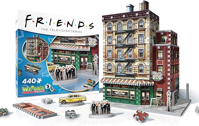 Wrebbit3D Friends 3D Puzzle Model of Central Perk | 440 Real Jigsaw Puzzle Pieces | Build The Iconic Cafe from The Hit TV Series