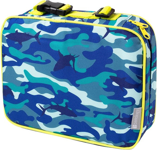 Bentology Lunch Bag for Boys- Kids Insulated Durable Lunchbox Tote Fits Bento Boxes, Containers, Jars & Water Bottles- Reusable School Lunch Sleeve w Clip on Handle- Keep Food Hotter or Colder Longer