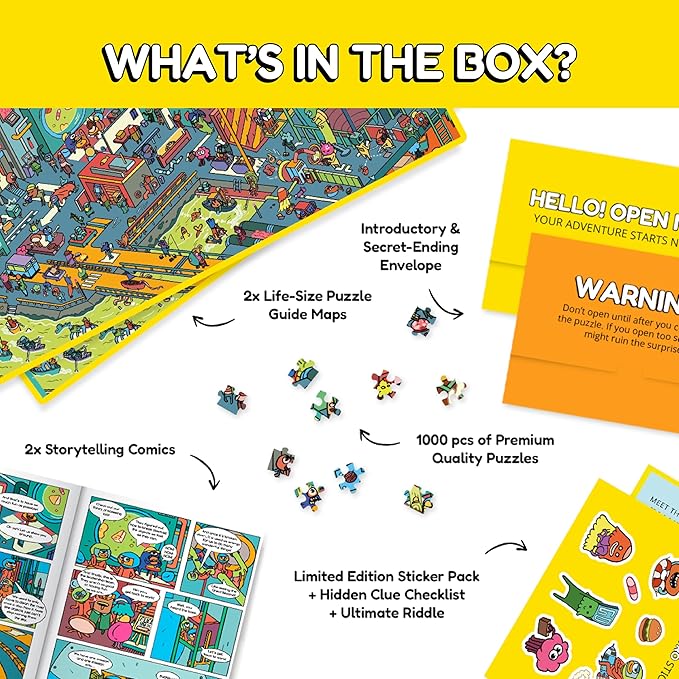 Jigsaw Puzzles 1000 Pieces - Magic Mystery Story Secret Ending Puzzle - Perfect Family Game Night for Adults & Kids - Gift Idea Unique Challenging Puzzle (Series 2)