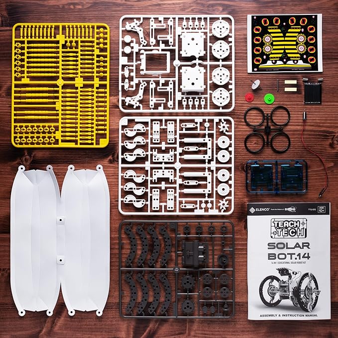 Teach Tech SolarBot.14, Transforming Solar Robot Kit, STEM Learning Toys for Kids 10+