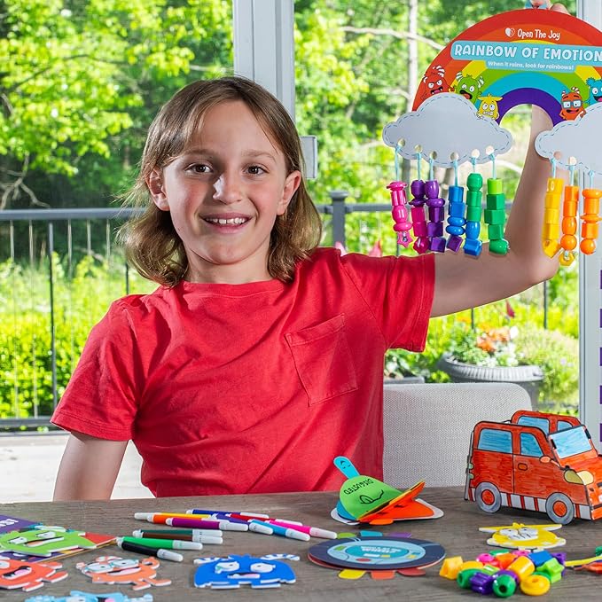 Open The Joy Crafting Your Emotions – DIY Emotional Awareness & Mindfulness Craft Kit for Kids – Creative Arts & Sensory Play for Emotional Regulation & Self-Expression – Ages 4 and Up