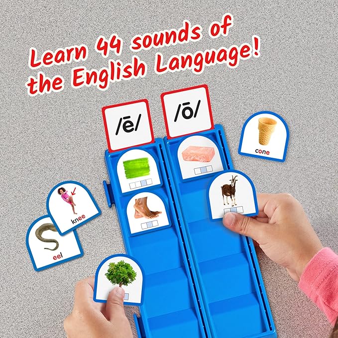 hand2mind Sort That Sound! Activity Set, Phonemic Awareness, ESL Teaching Materials, Science of Reading Manipulatives, Letter Sounds for Kindergarten, Speech Therapy Tools, Phonics Flash Cards
