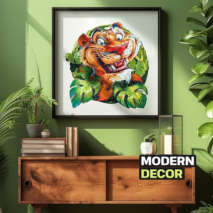 ESC WELT Wooden Puzzle Tiger 500 Pieces - Captivating Mind Entertainment for Teens and Adults - Fun and Environmentally Friendly Toy - Challenging Jigsaw Game - Wooden Puzzle