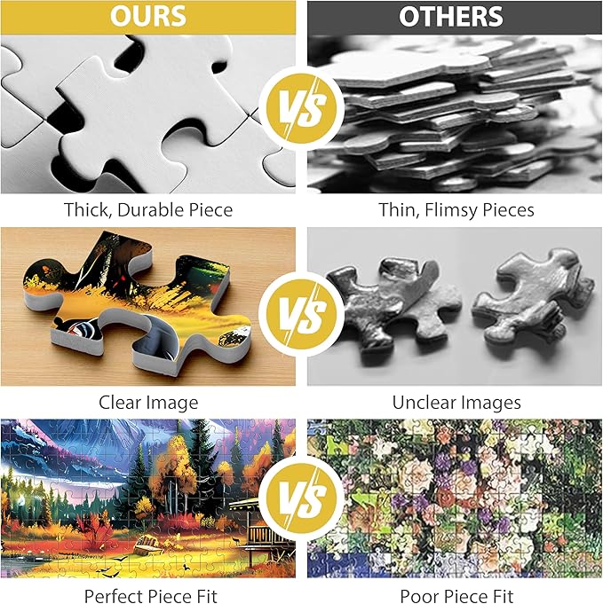500 Pieces Jigsaw Puzzle for Adults - Bear Mountain Nature Theme for Children and Elderly - Recycled Paper, Challenging Family Game, Great Gift for Friends - 20.5 x 15 Inch