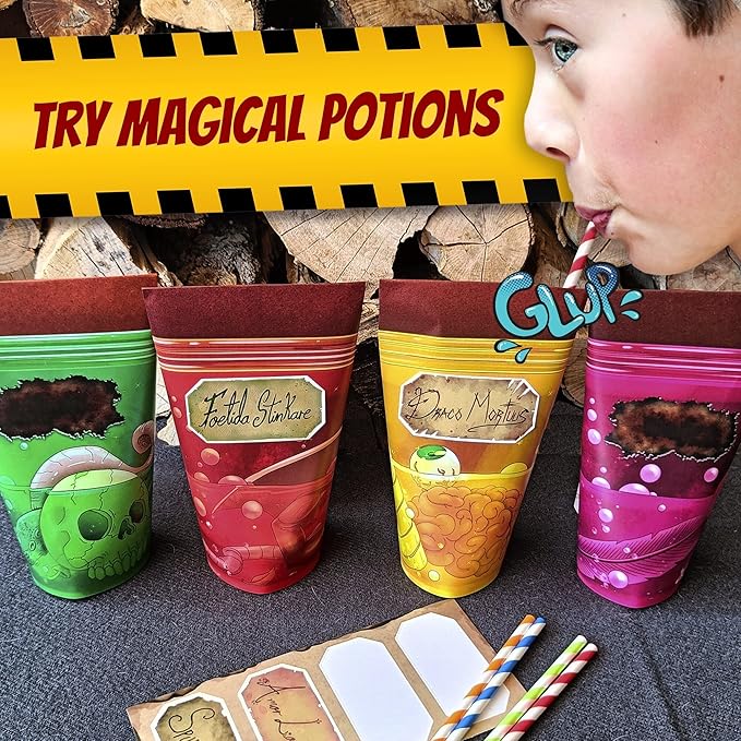 | Escape Room Party | Magic Harry | Ages 5 to 12 | 1-25 Players | Kids Birthday Escape Board Game in a Box | + Party Decorations and Balloons