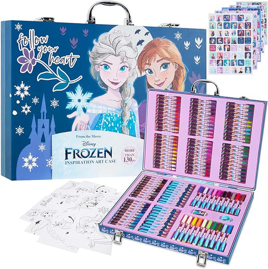 Disney Stitch Colored Pencils Art Supplies Kids Drawing Kit School Supplies Crayons Markers Coloring Sheets Art Kit Gifts for Kids Girls (Multi Frozen Set)