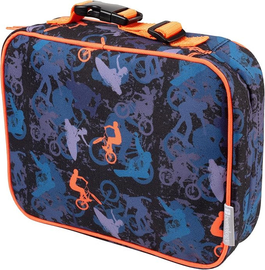 Bentology Lunch Bag for Boys- Kids Insulated Durable Lunchbox Tote Fits Bento Boxes, Containers, Jars & Water Bottles- Reusable School Lunch Sleeve w Clip on Handle- Keep Food Hotter or Colder Longer