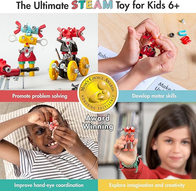 The Off Bits ArtBit Build Your Own Robot Toy Construction Set, Educational Easter Gift Ideas STEM Activities Learning Kit, Creative Build and Play Model Kit Steam Toys for 6 7 8 9 10+ Year Old