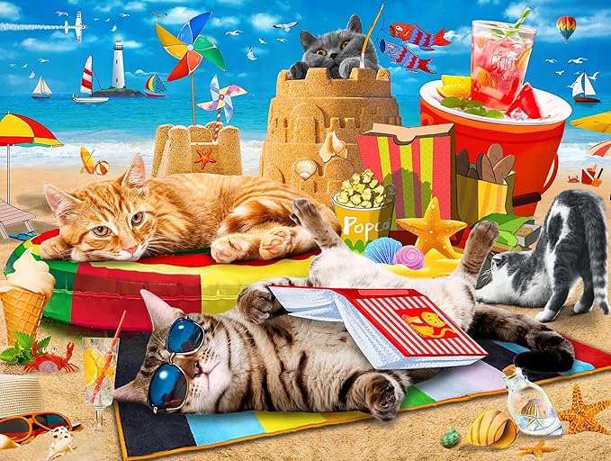 300 Piece Puzzles for Kids - Jigsaw Puzzles for Adults - Beach Vacation
