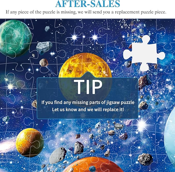 ALL4JIG Solar System Style Fun Jigsaw Puzzles for Adults and Kids, 500 Pieces, Christmas Secret Santa Gift, White Elephant Gifts, Number Partitioned for Easy Solving