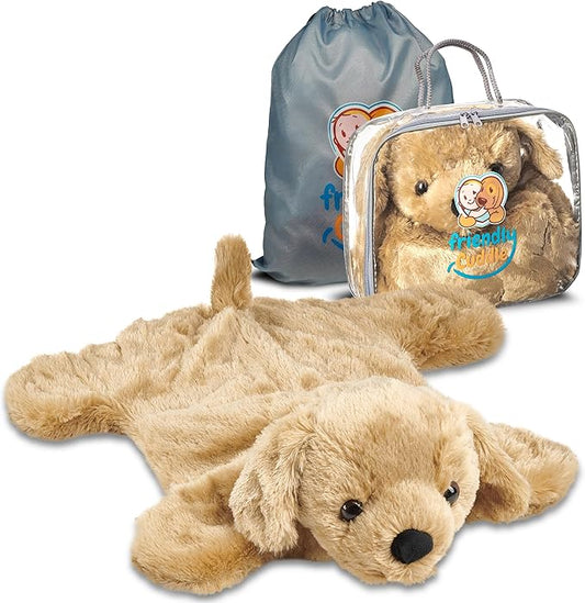 FRIENDLY CUDDLE Microwavable Weighted Lap Pad for Kids, 5 Lbs. – Lucy, Lap Blanket for Kids & Adults – ASD, Sensory Processing Weighted Stuffed Animals Dog Toy