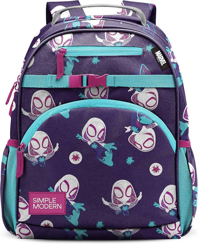 Simple Modern Medium Marvel Toddler Backpack for School Girls and Boys | Kindergarten Elementary Kids Backpack | Fletcher Collection | Kids - 15" tall | Spider Gwen