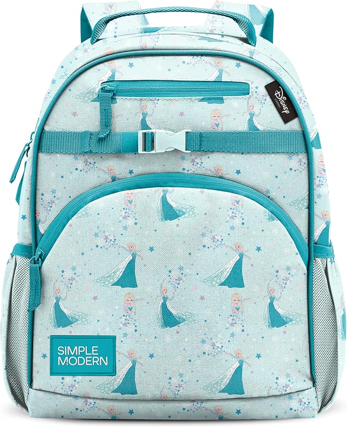 Simple Modern Medium Disney Toddler Backpack for School Girls and Boys | Kindergarten Elementary Kids Backpack | Fletcher Collection | Kids - 15" tall | Frozen Elsa's Snowflake
