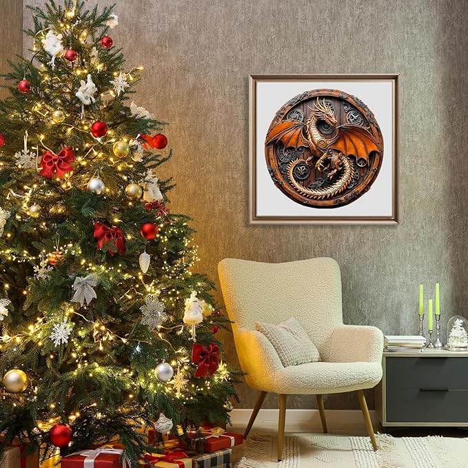 Wooden Puzzles for Adults - Mechanical Dragon Wooden Jigsaw Puzzle - Unique Shape 3D Vision Wood Puzzles Adult - Christmas Birthday Gifts for Adults/Friends/Family - 100pcs 8.5 * 8.4in