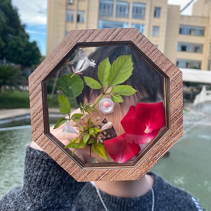 2PCS Natural DIY Kaleidoscope Kit, New Wooden Magic Rotating Kaleidoscope Making Set for Nature Lovers, Best Gift, Outdoor Classic Handmade Education