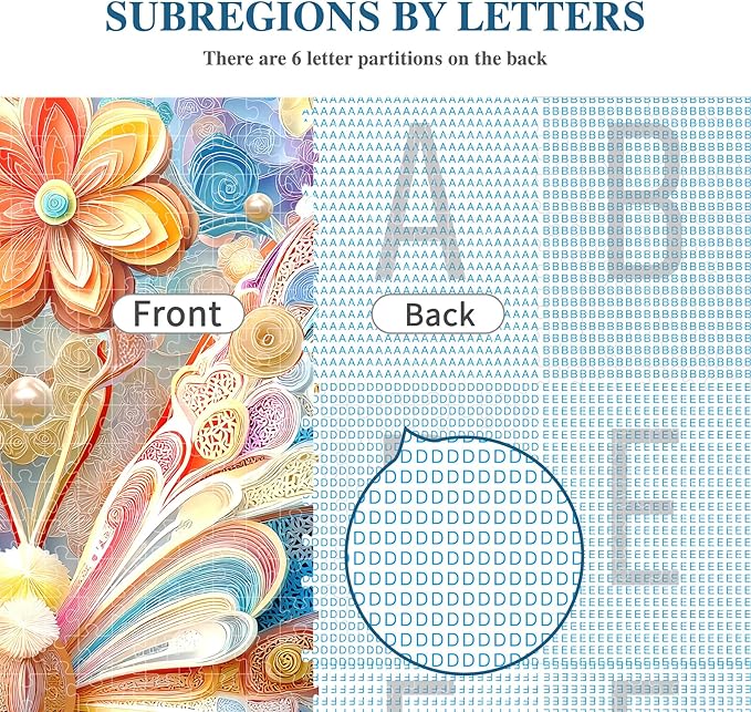 ALL4JIG Butterfly Fun Jigsaw Puzzles for Adults and Kids, 500 Pieces, 19.7" x 19.7", Christmas Secret Santa Gift, White Elephant Gifts, Number Partitioned for Easy Solving